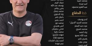 قائمة منتخب مصر للناشئين للمشاركة فى بطولة الصداقة الدولية بسويسرا