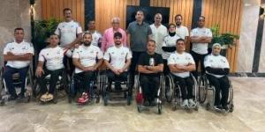 رئيس البارالمبية يؤازر منتخب اليد على الكراسى المتحركة قبل المشاركة فى بطولة العالم