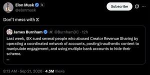 بسبب تفاعل زائف وأرباح غير مشروعة.. منصة X تقاضى اثنين من مستخدميها