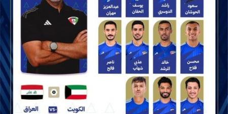 التشكيل الرسمي لمواجهة الكويت ضد العراق في خليجي 27