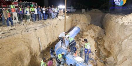 رئيس مياه الإسكندرية يتابع المرحلة الثانية من أعمال إزالة تعارضات القطار الكهربائي السريع